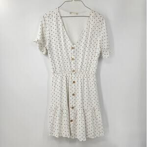 Polka Dot Button-Down Dress